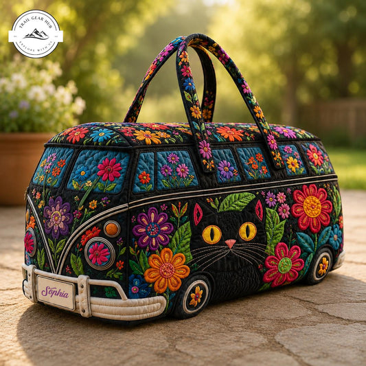 Camper Van Personalized Quilted Duffle Bag TG38