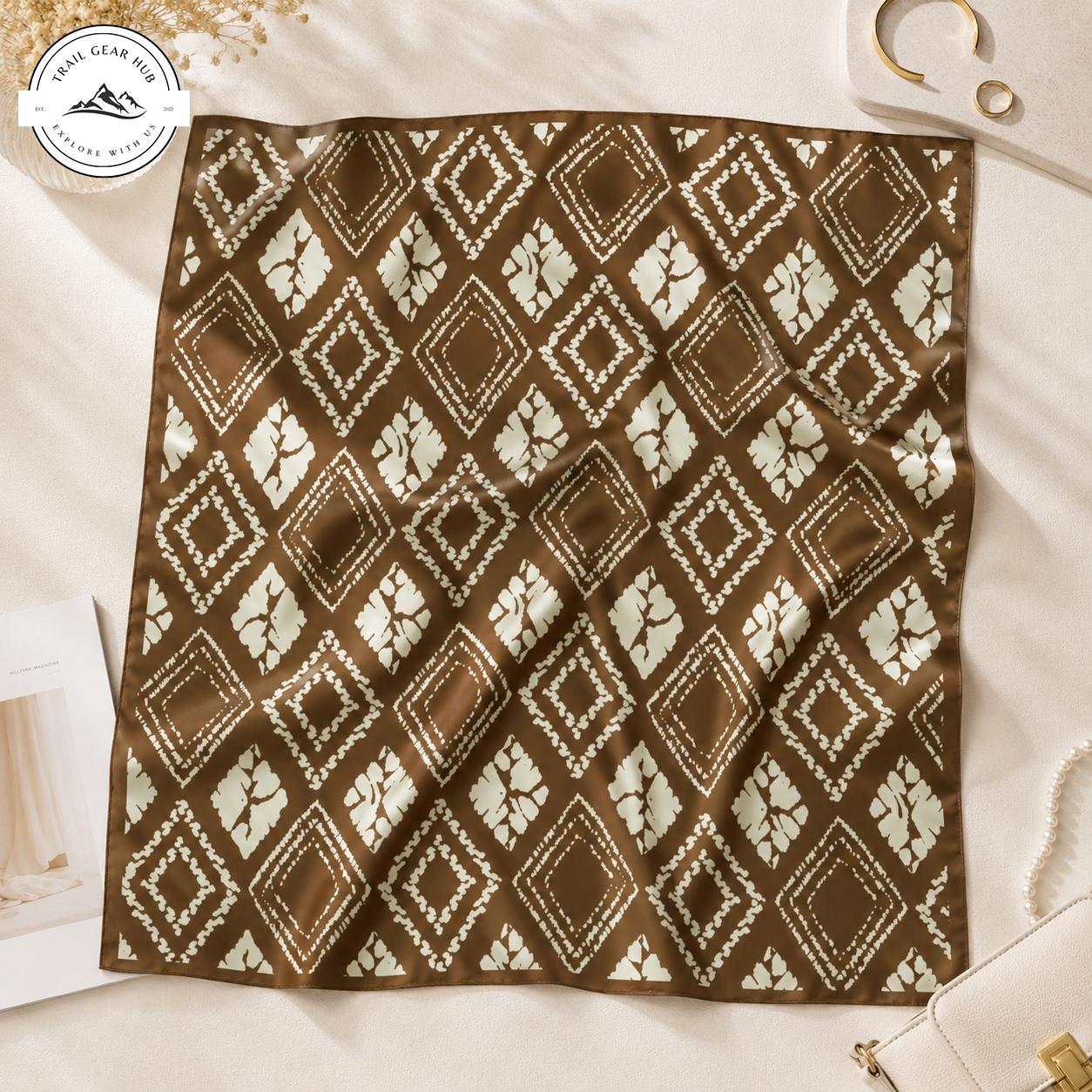 Bohemian Tribal Satin Square Scarf TG12SSBD