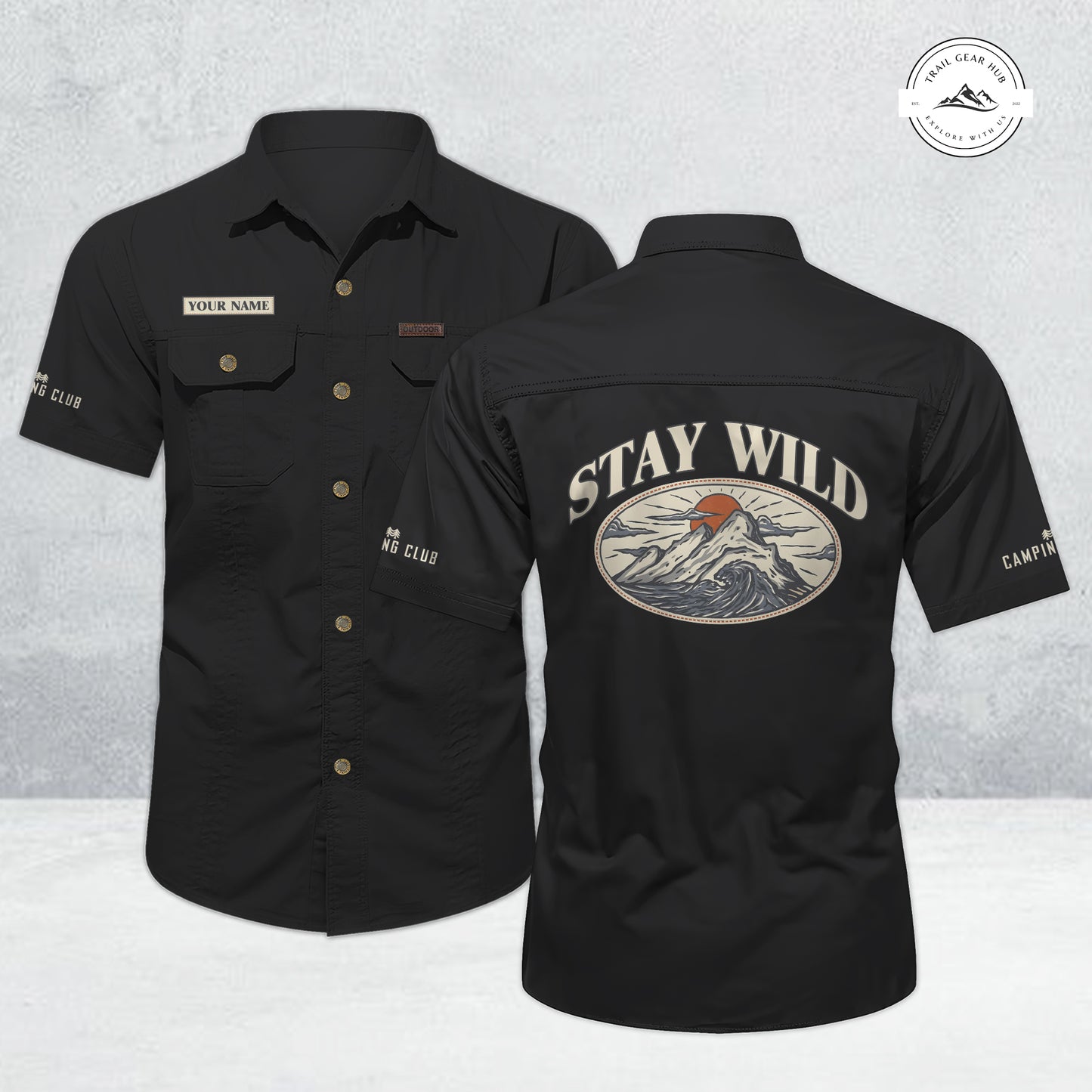 Trail Gear Hub Adventure Edition Men’s Short Sleeve Cargo Shirt TN03