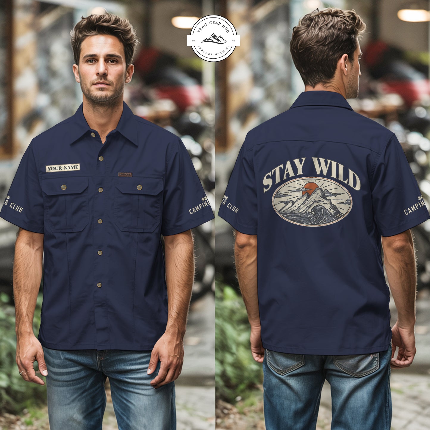Trail Gear Hub Adventure Edition Men’s Short Sleeve Cargo Shirt TN03