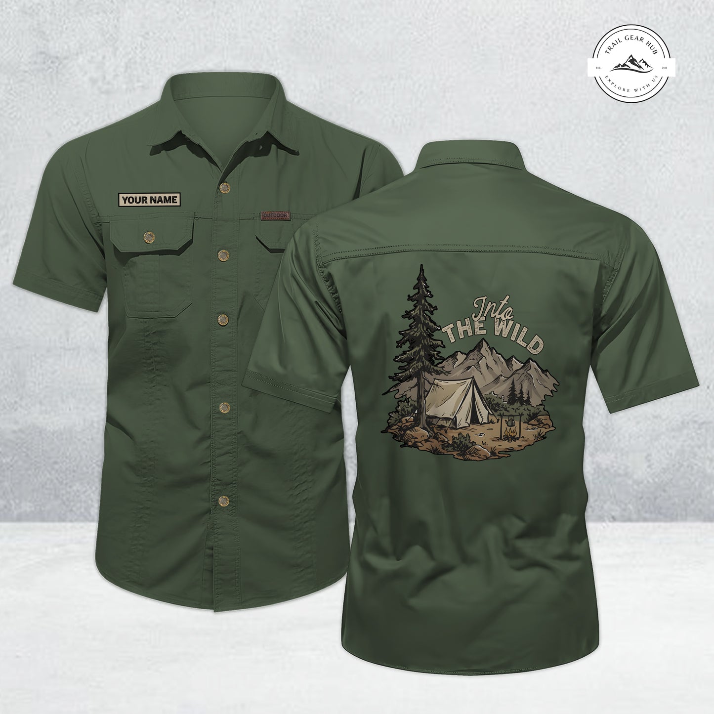 Trail Gear Hub Adventure Edition Men’s Short Sleeve Cargo Shirt TN04
