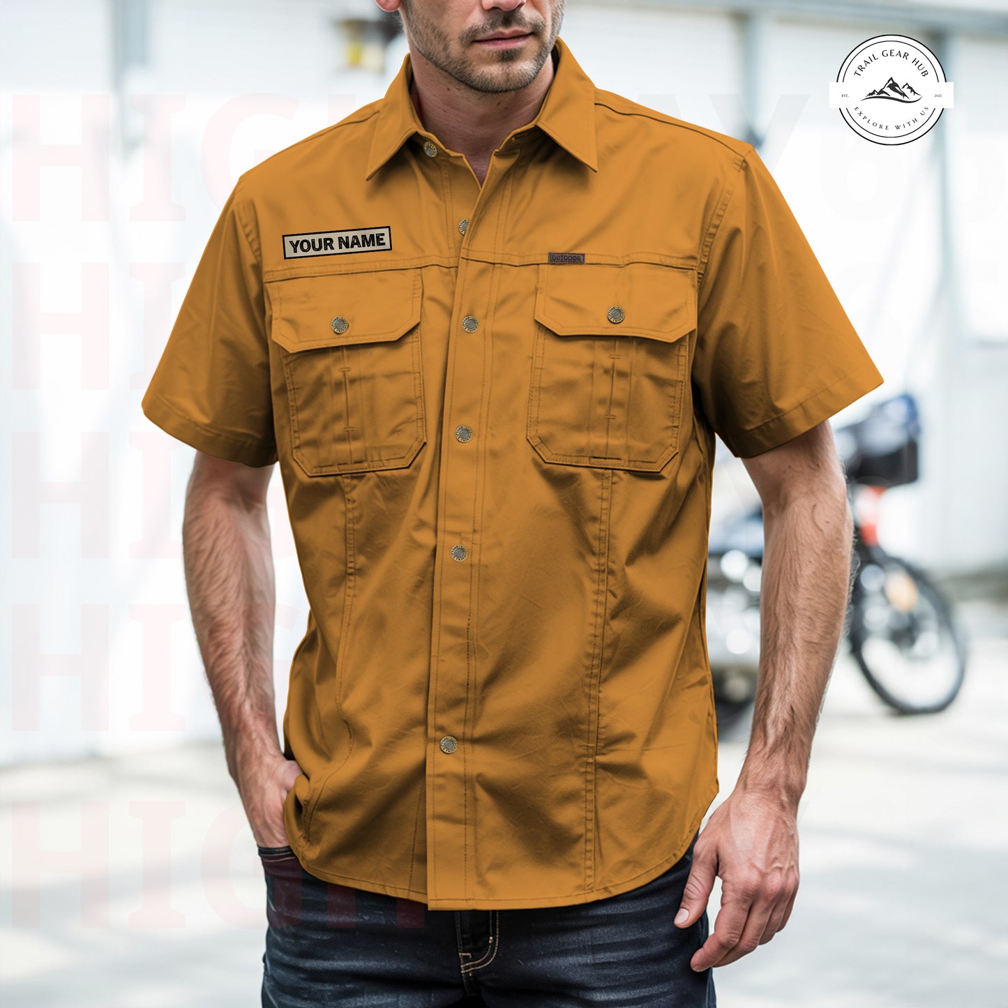 Trail Gear Hub Adventure Edition Men’s Short Sleeve Cargo Shirt TN04