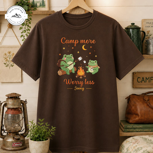 Take a Hike Worry Less  Personalized Embroidered T-Shirt Sweatshirt Hoodie TN01