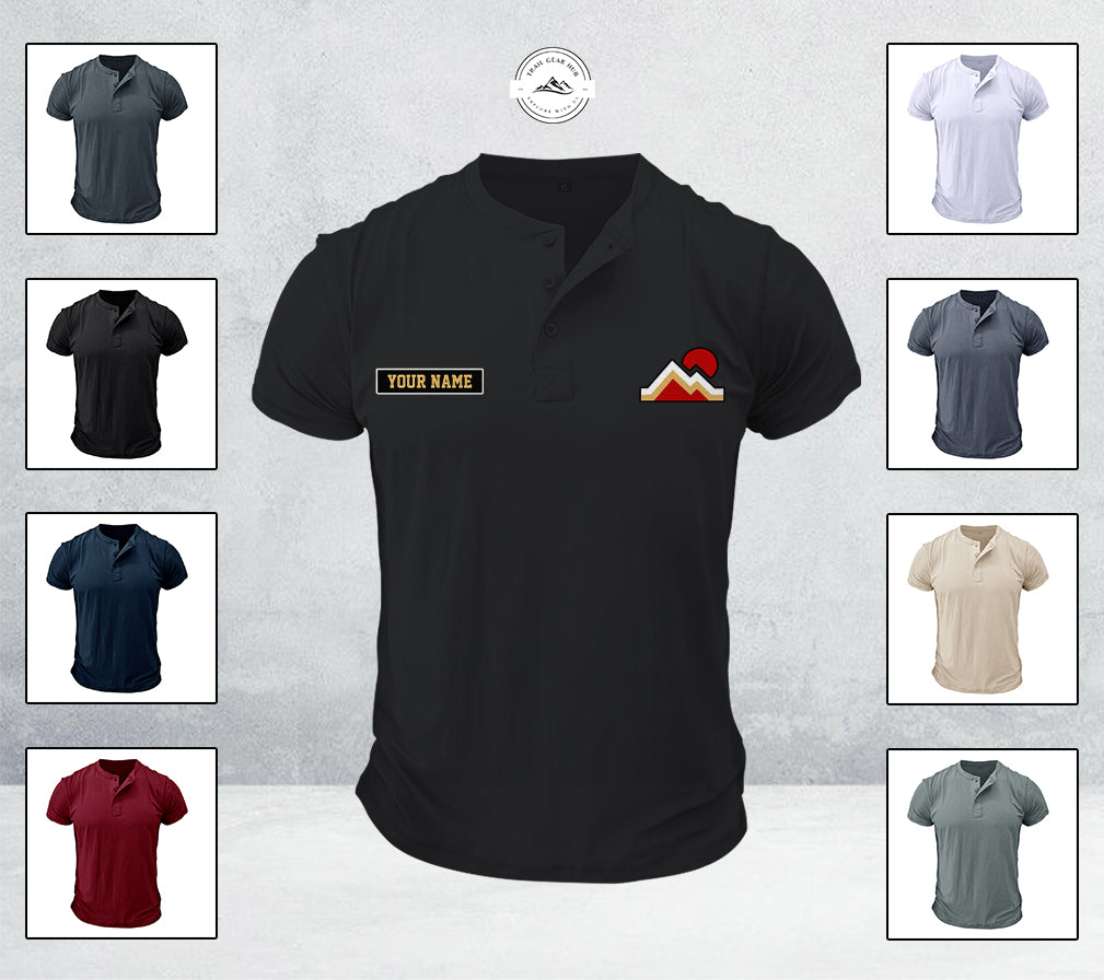 Adventure Explore The Mountain Outdoor Henley Shirt TN02
