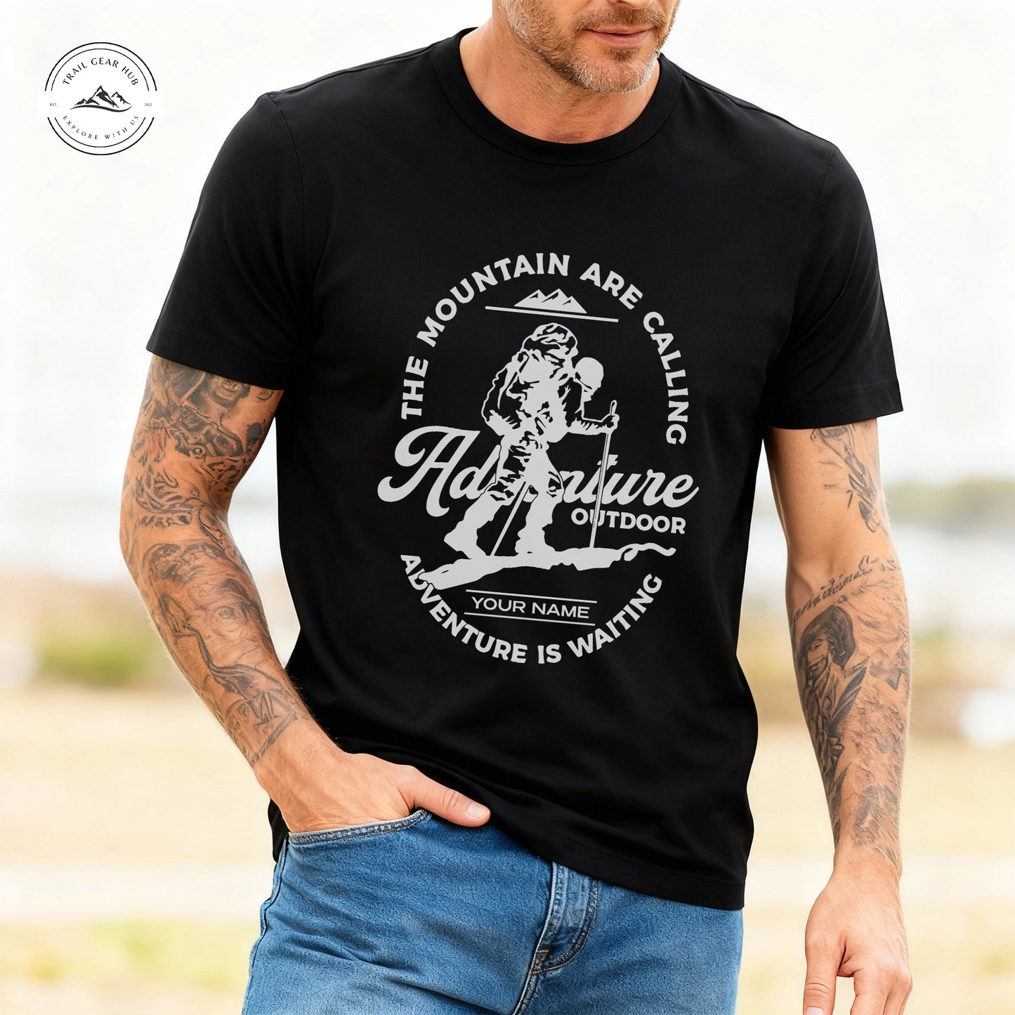 Trail Gear Hub Mountains Are Calling Personalized T-Shirt TN04