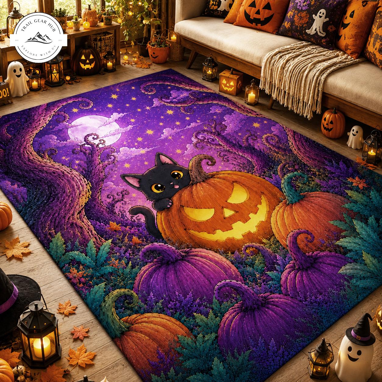 Spooky Ghost Pattern Area Rug TN6