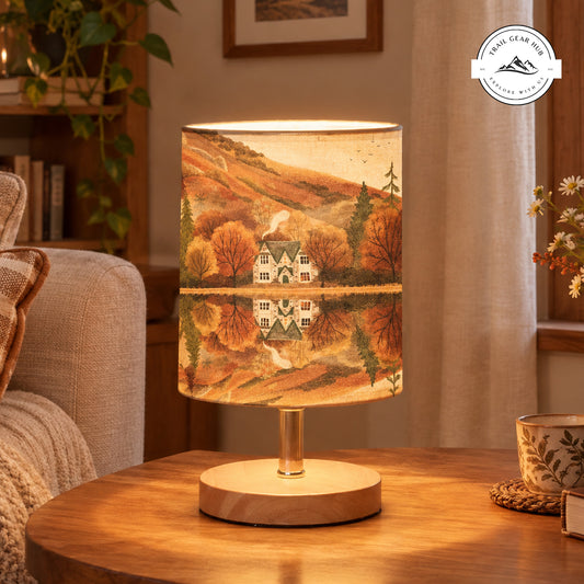 Cozy House & Reflection Printed Fabric Lamp TN07