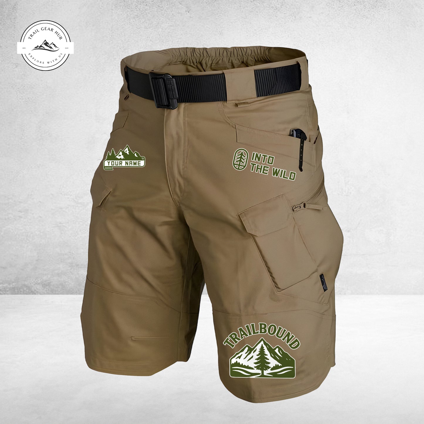 Trail Gear Hub Special Edition Front Pockets Men Shorts (Belt Not Included) TN05