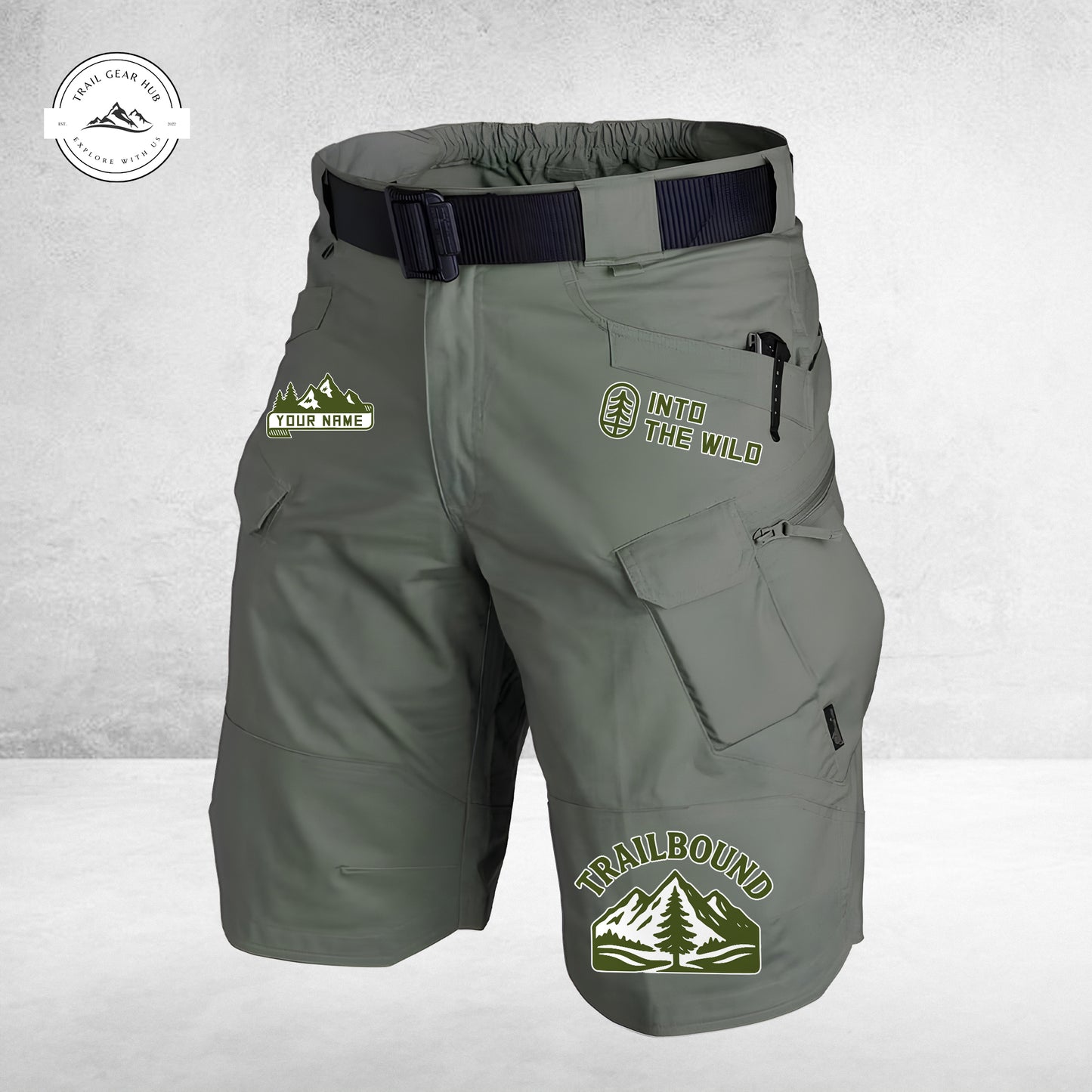 Trail Gear Hub Special Edition Front Pockets Men Shorts (Belt Not Included) TN05