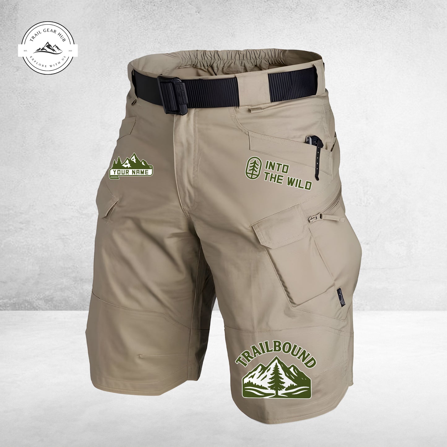 Trail Gear Hub Special Edition Front Pockets Men Shorts (Belt Not Included) TN05