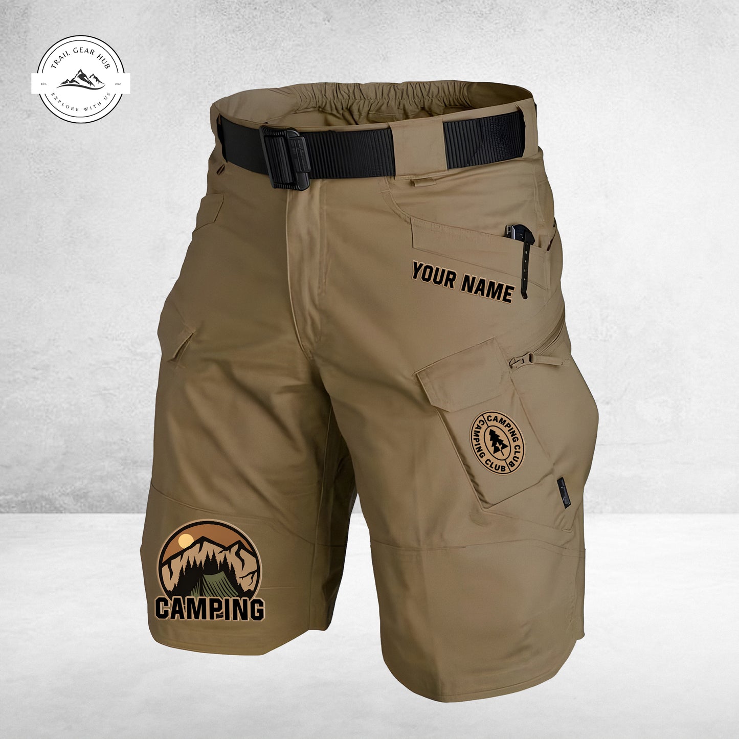 Trail Gear Hub Special Edition Front Pockets Men Shorts (Belt Not Included) TN06