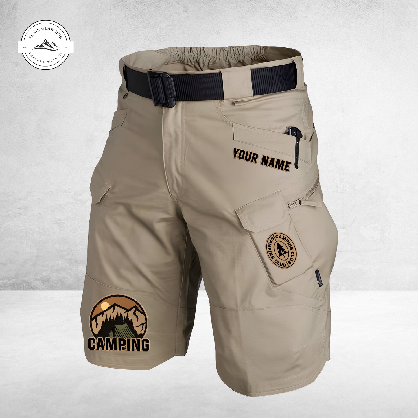 Trail Gear Hub Special Edition Front Pockets Men Shorts (Belt Not Included) TN06