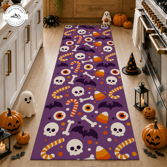 Spooky Halloween Purple Runner Carpet TN05