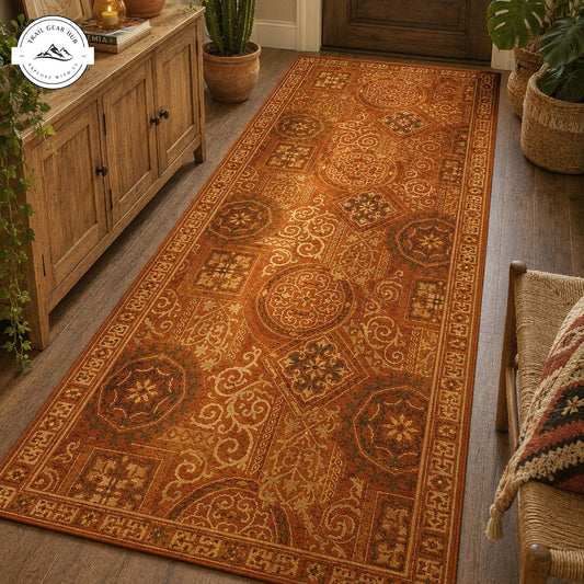 Rust Orange Vintage Runner Carpet TN13