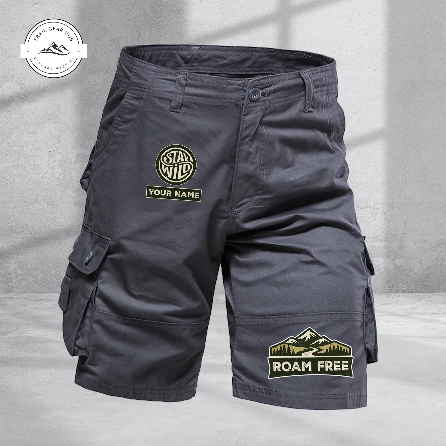 Trail Gear Hub Adventure Edition Multi-Pocket Cotton Sport Shorts TN07