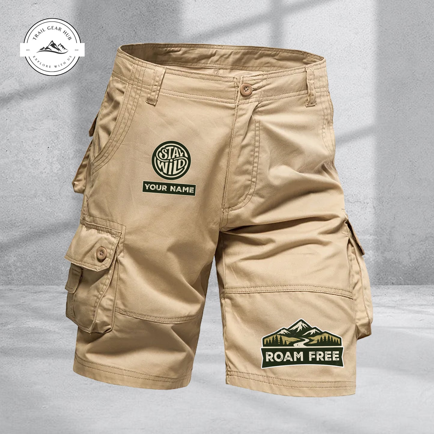 Trail Gear Hub Adventure Edition Multi-Pocket Cotton Sport Shorts TN07