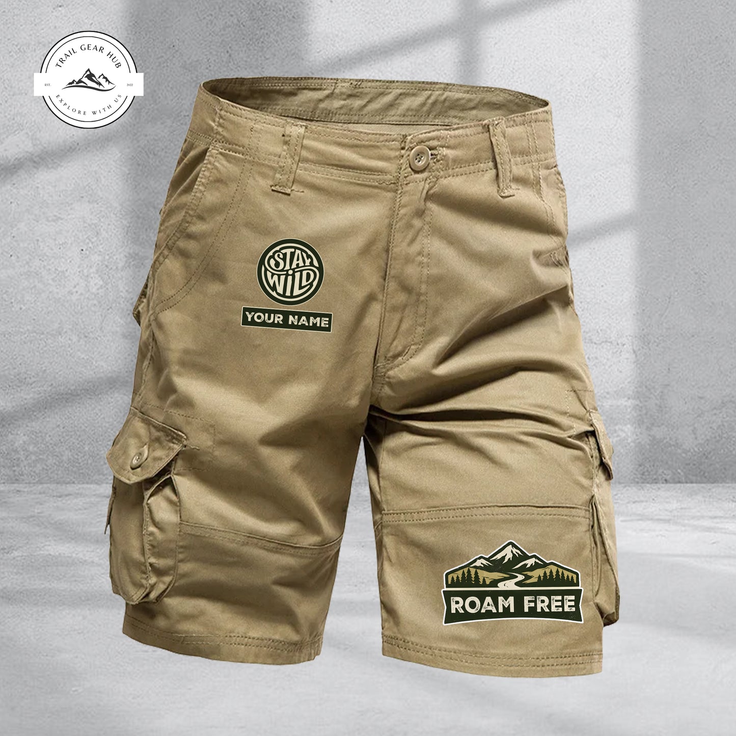 Trail Gear Hub Adventure Edition Multi-Pocket Cotton Sport Shorts TN07