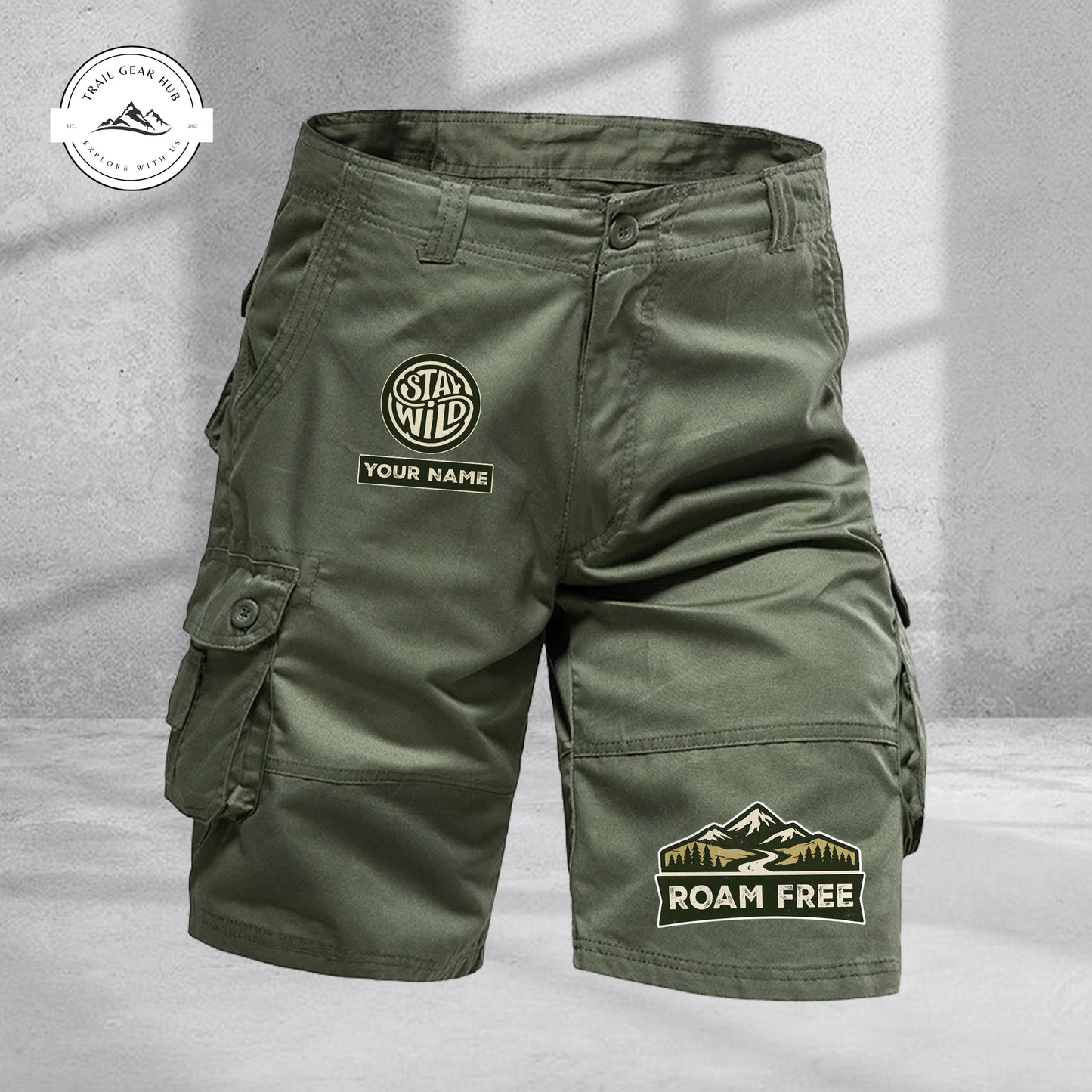 Trail Gear Hub Adventure Edition Multi-Pocket Cotton Sport Shorts TN07