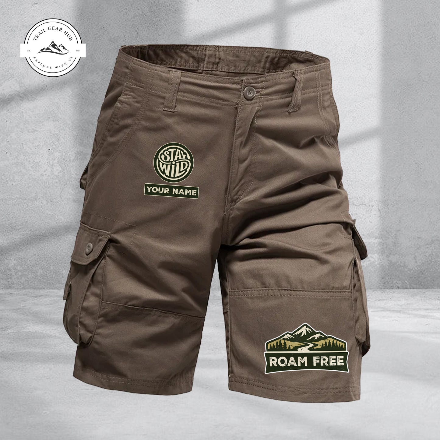 Trail Gear Hub Adventure Edition Multi-Pocket Cotton Sport Shorts TN07