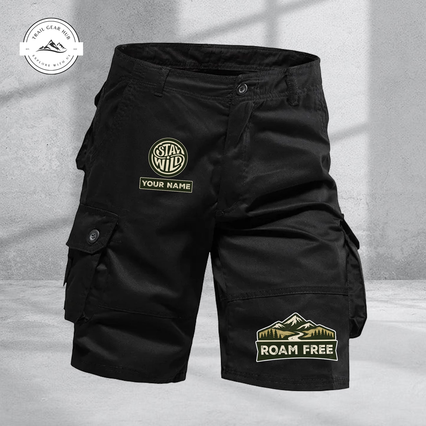 Trail Gear Hub Adventure Edition Multi-Pocket Cotton Sport Shorts TN07