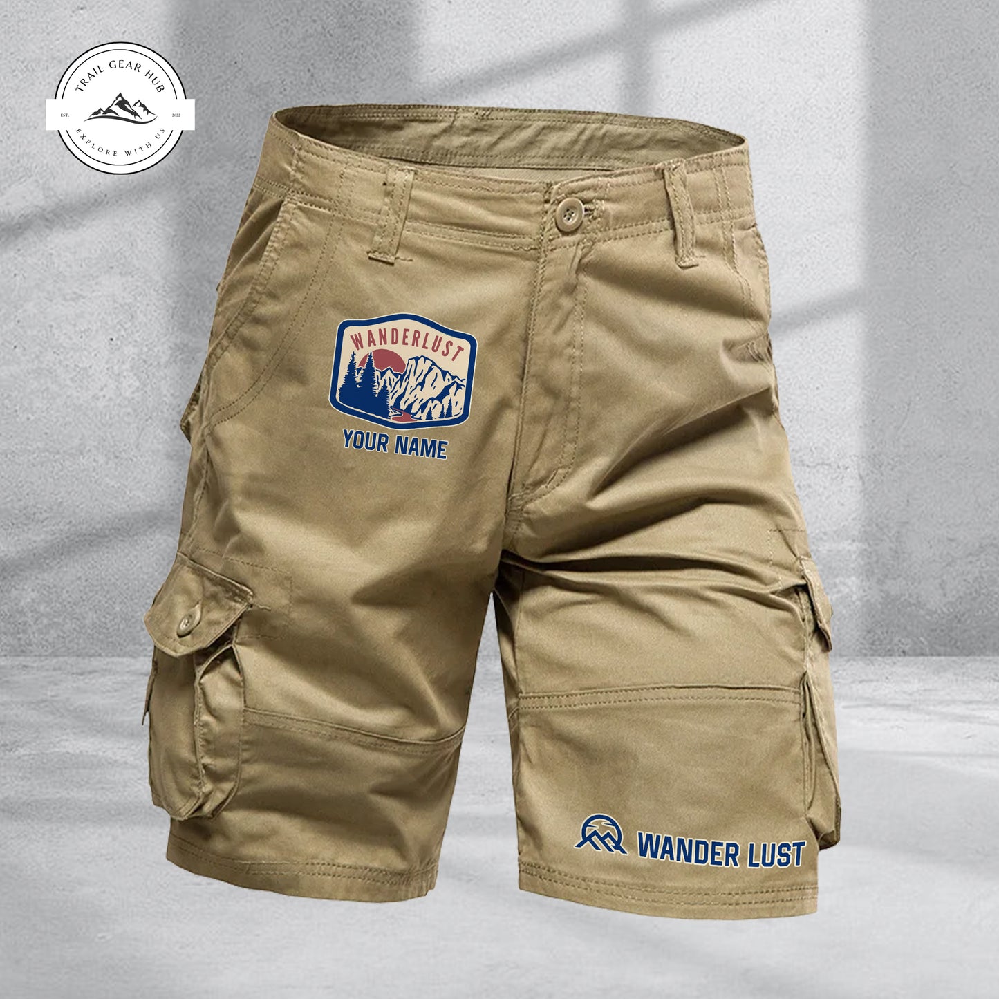 Trail Gear Hub Adventure Edition Multi-Pocket Cotton Sport Shorts TN08