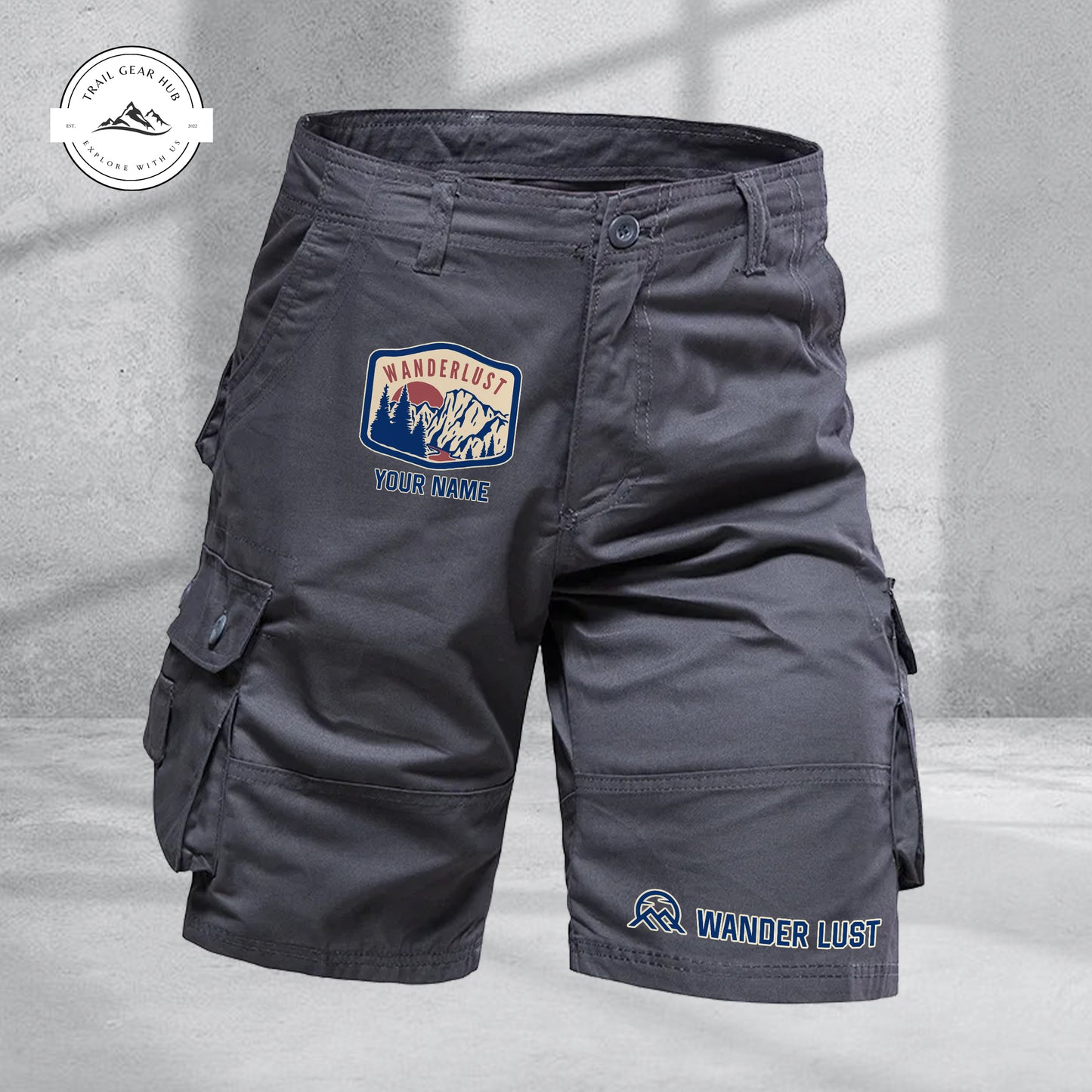 Trail Gear Hub Adventure Edition Multi-Pocket Cotton Sport Shorts TN08