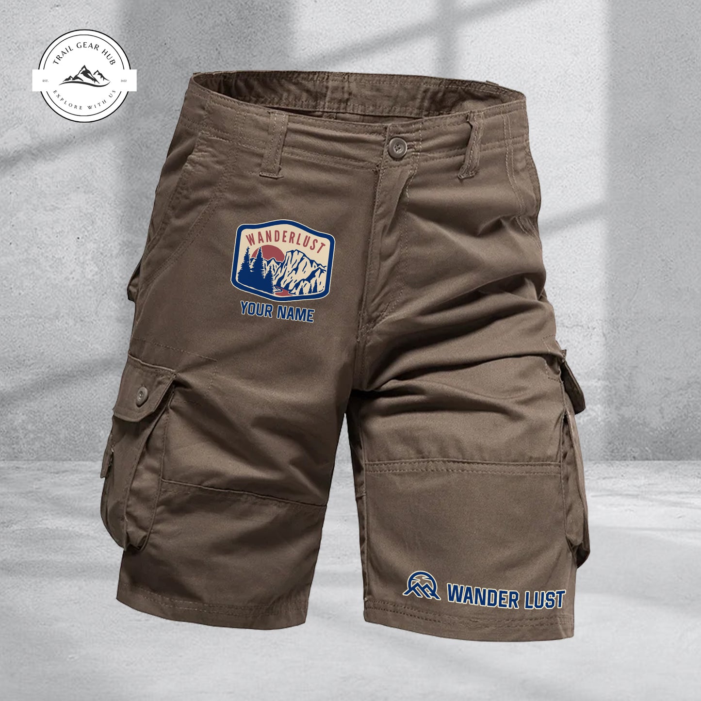 Trail Gear Hub Adventure Edition Multi-Pocket Cotton Sport Shorts TN08