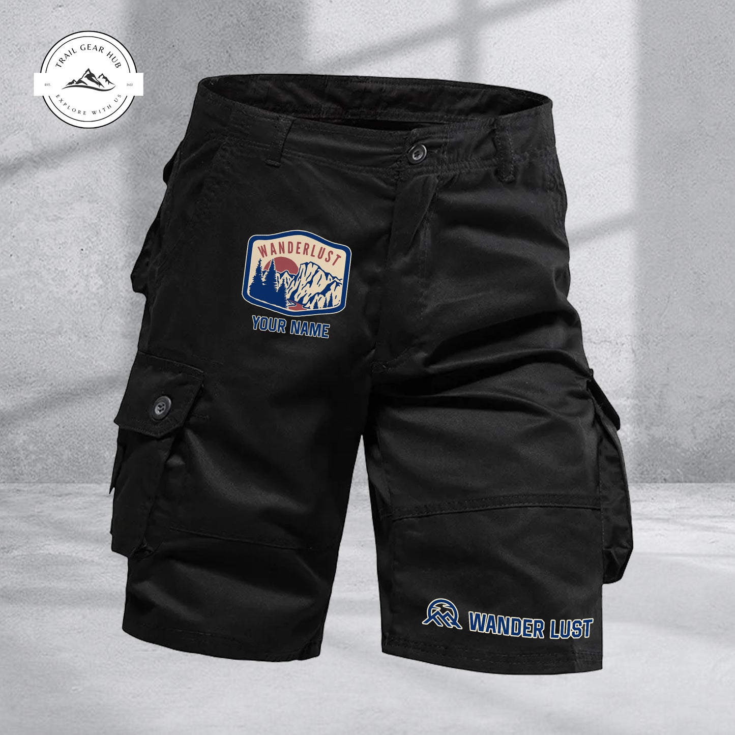 Trail Gear Hub Adventure Edition Multi-Pocket Cotton Sport Shorts TN08