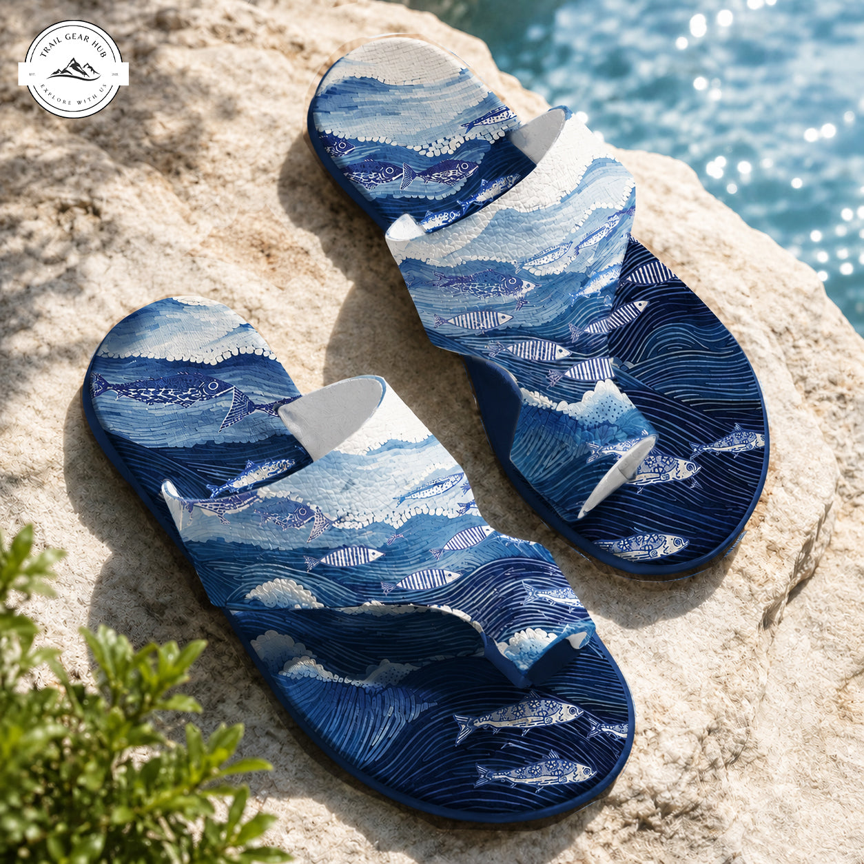 Ocean Waves Open Toe Sandals TN01
