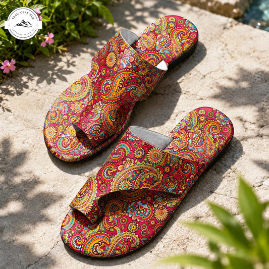 Boho Paisley Pattern Open Toe Sandals TN16