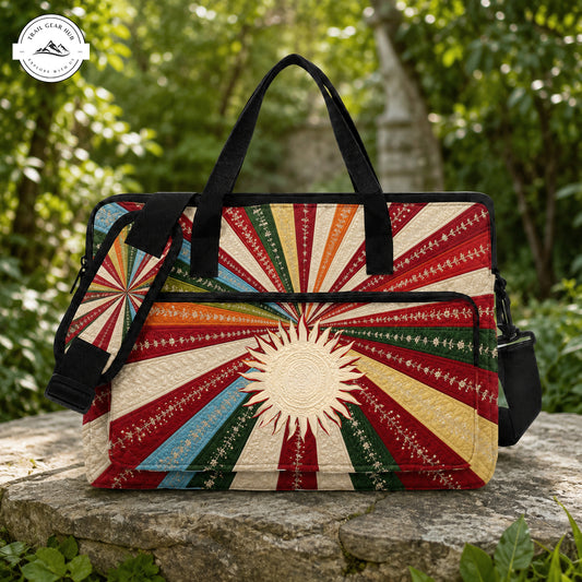 Boho Sunburst Quilted Laptop Bag TN01