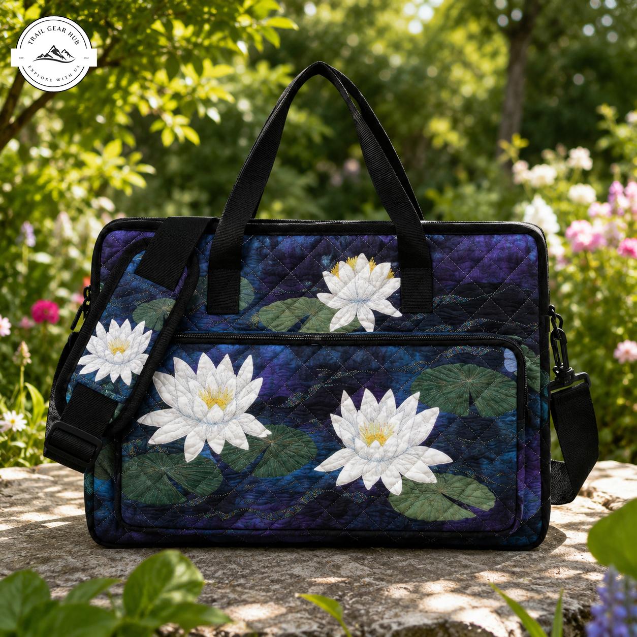 Water Lily Quilted Laptop Bag TN03
