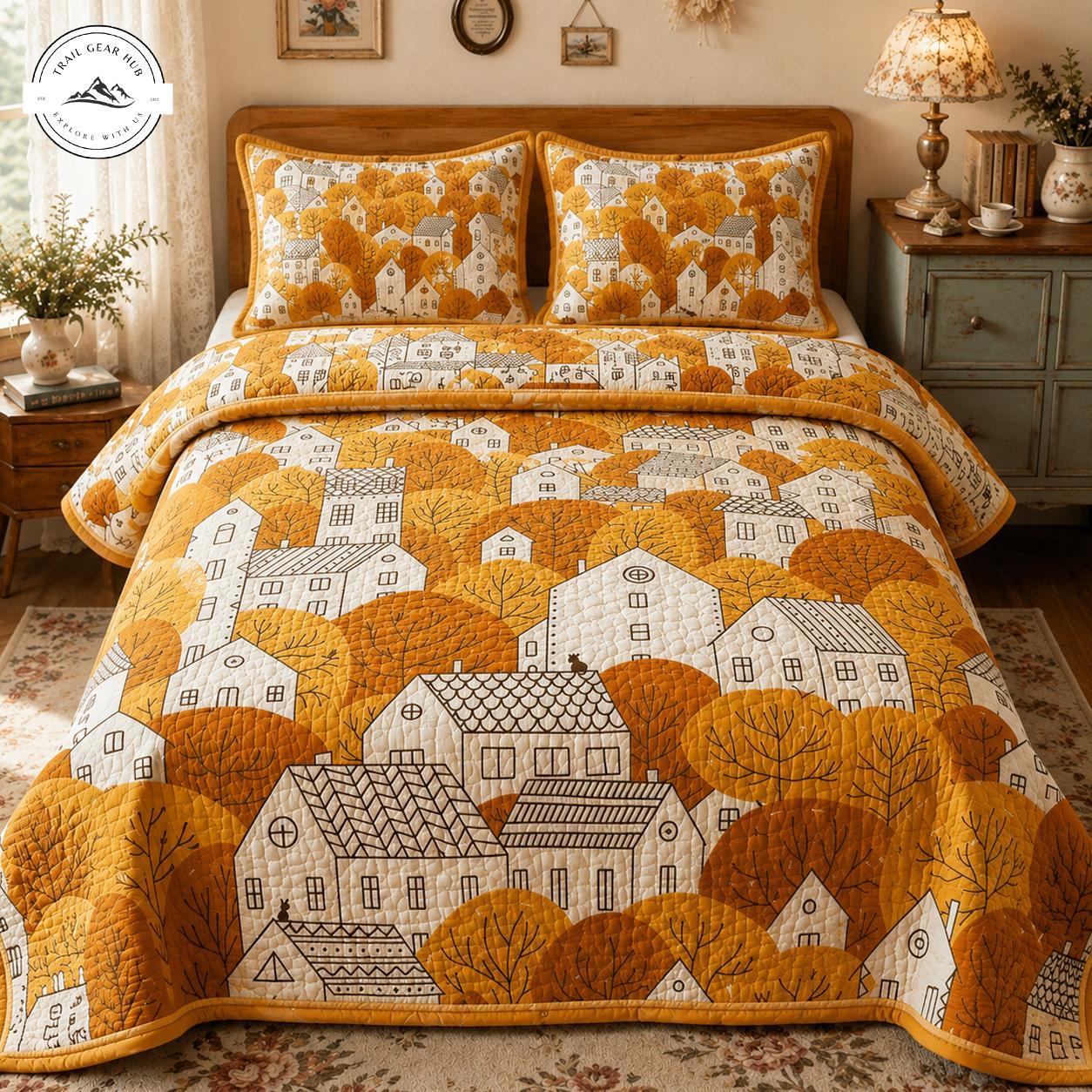 Autumn Village Quilted Bedding Set TN12