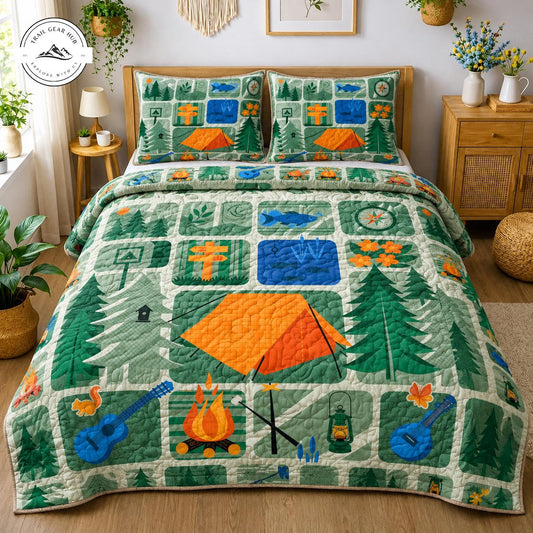 Rustic Outdoor Camping Quilted Bedding Set TN74
