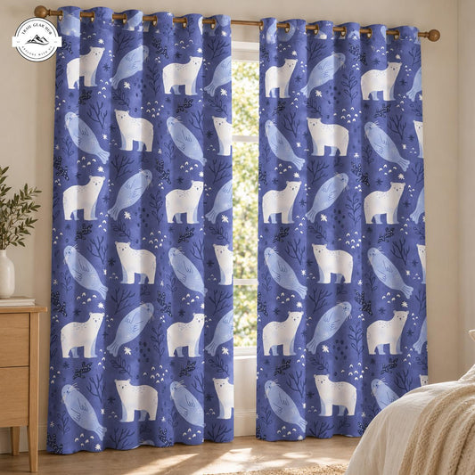 Polar Bear & Seal  Grommet Curtains TN199GRMCT