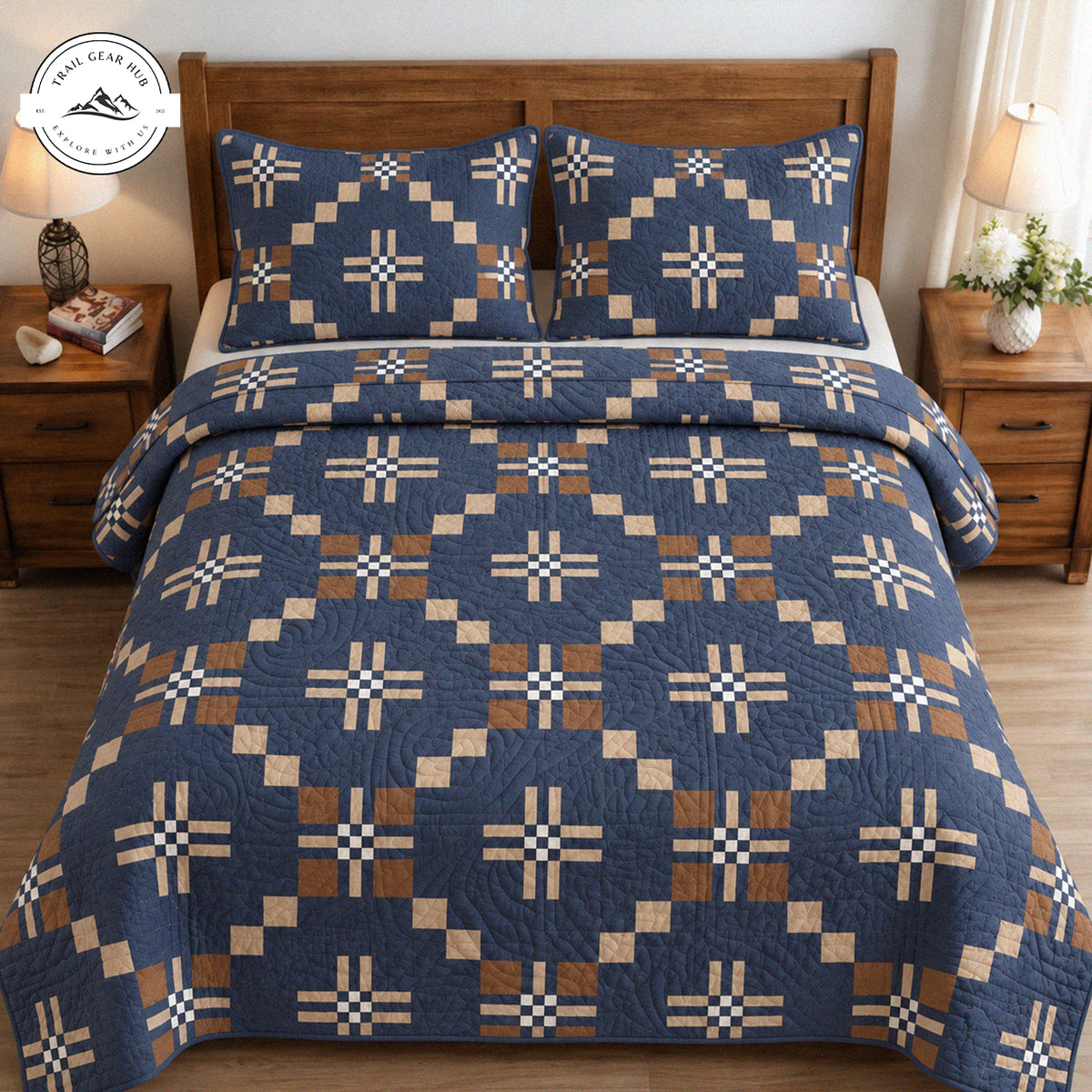 Ethnic Tribal Geometric Quilted Bedding Set TN272