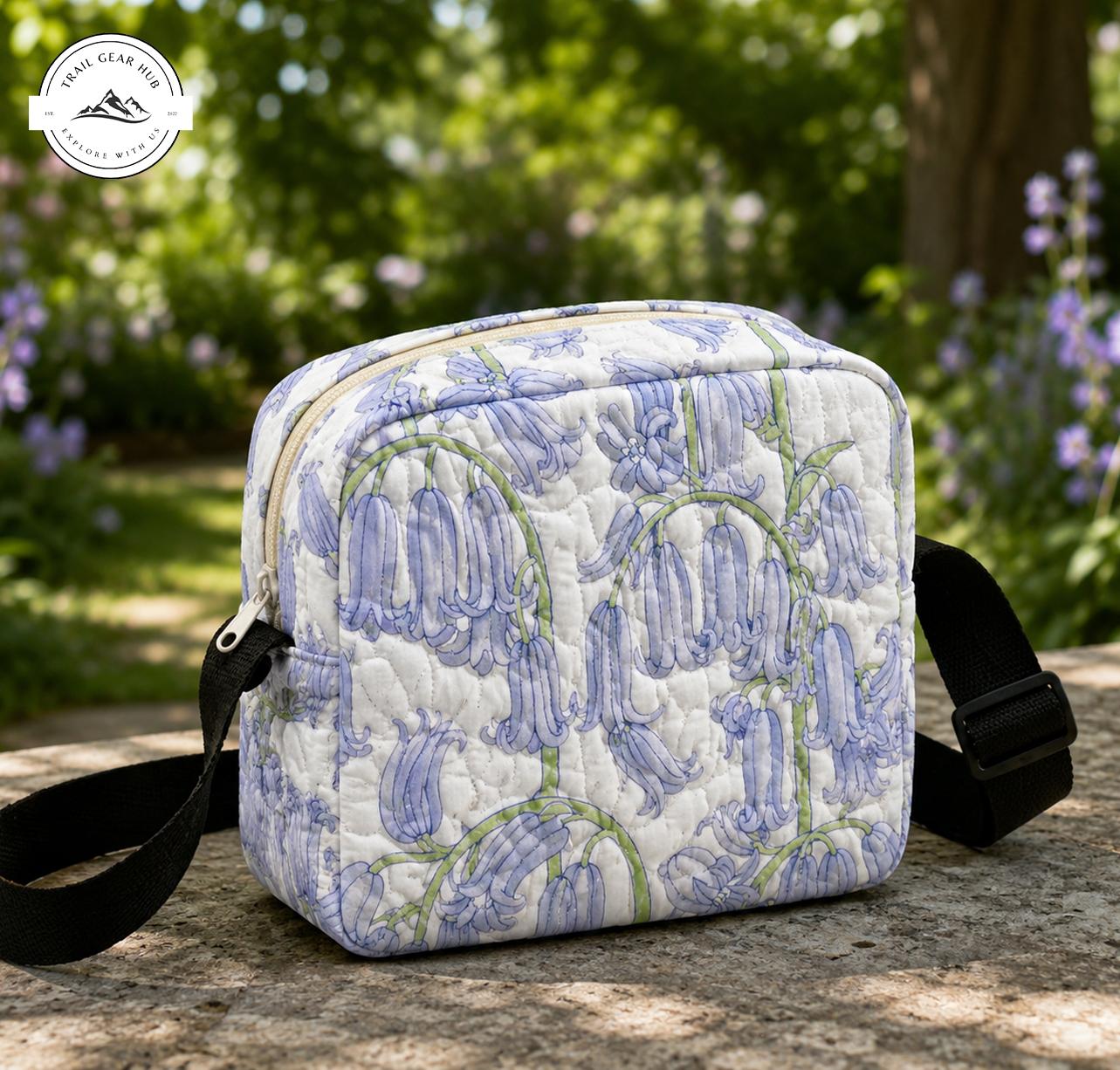 Bluebell Meadow Quilted Crossbody Bag TN09