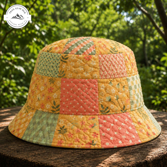 Cottagecore Floral Sun Quilted Fishing Hat TN06