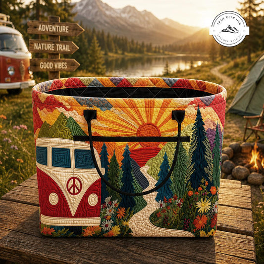 Camping Adventure Quilted Storage Basket TN09