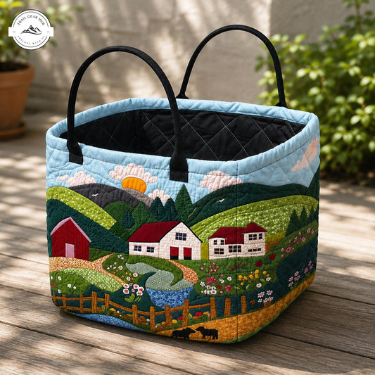 Landscape Quilted Storage Basket TN18
