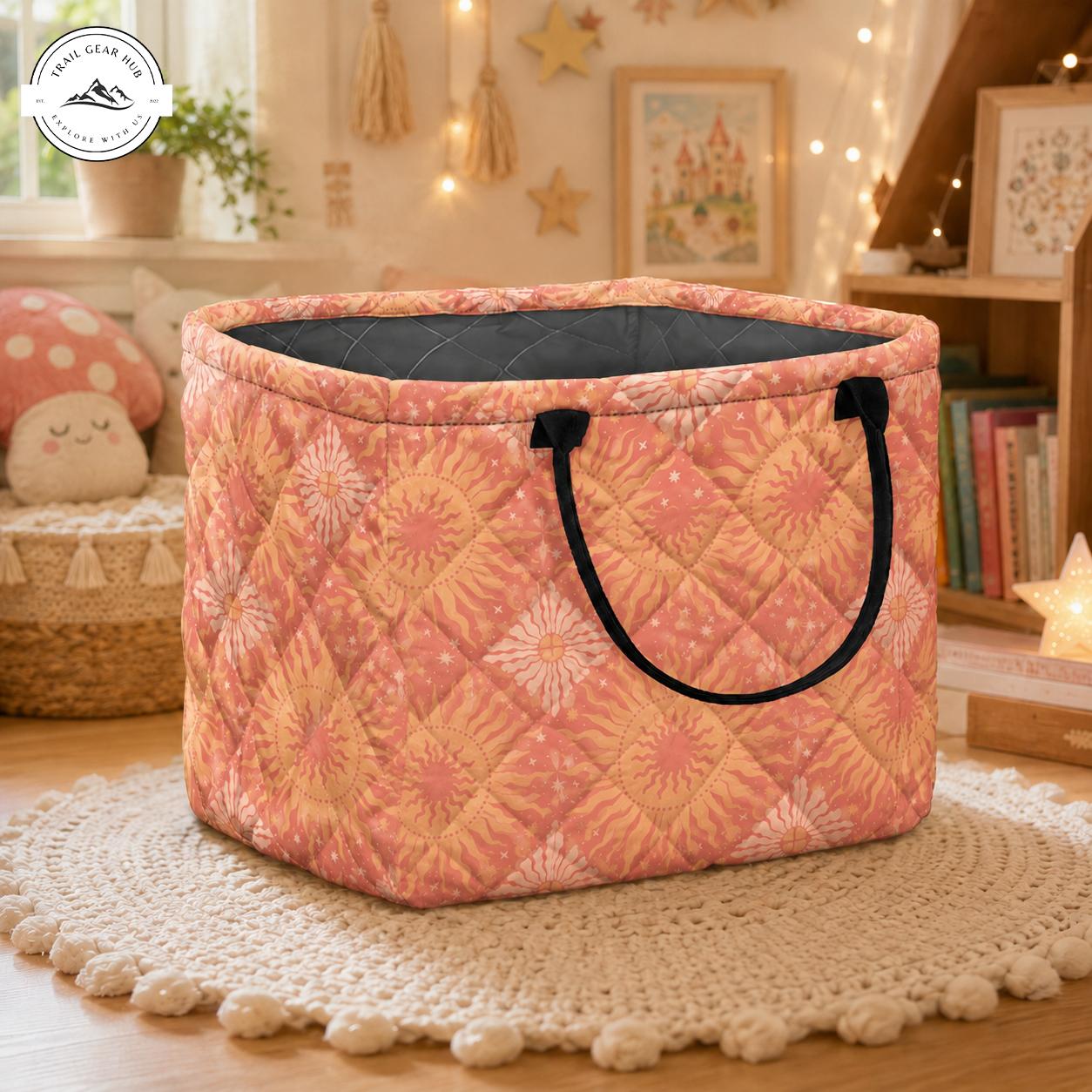 Boho Sun Quilted Storage Basket TN30