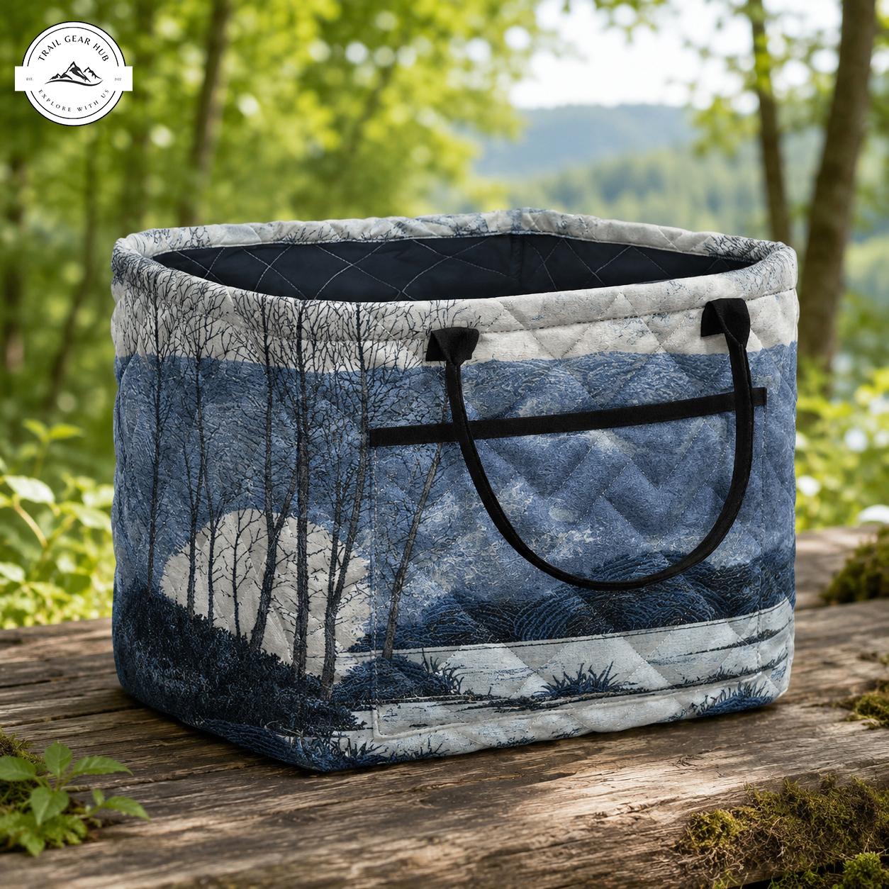 Scenic Nature Quilted Storage Basket TN41