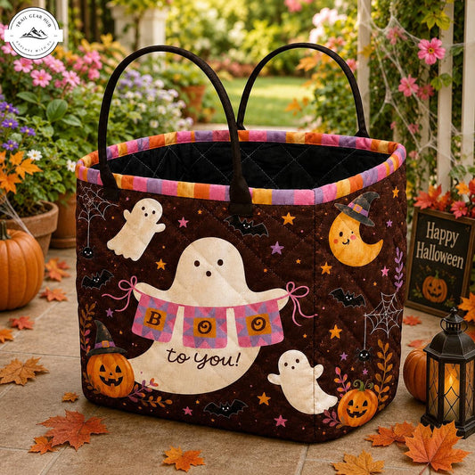 Spooky Season Halloween Quilted Storage Basket TN58