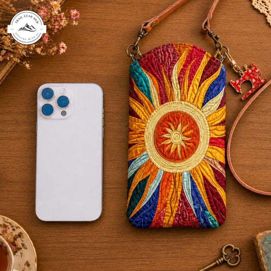 The Sunburst Quilted Slim Phone Crossbody Bag TN05