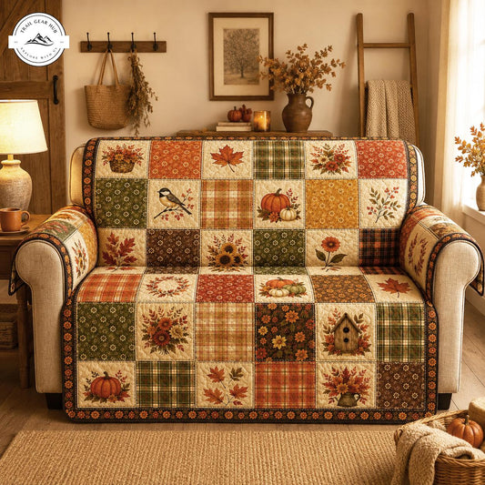 Autumn Patchwork Quilted Seat Sofa  TN07