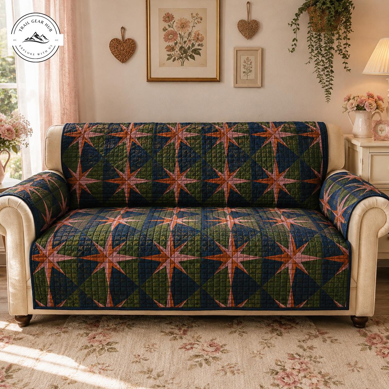Star Patchwork Quilted Seat Sofa TN16
