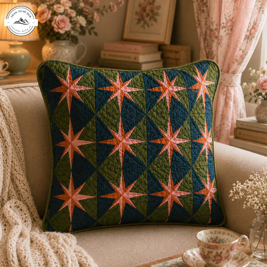 Star Patchwork Quilted Pillow Cover TN16QLTPLC