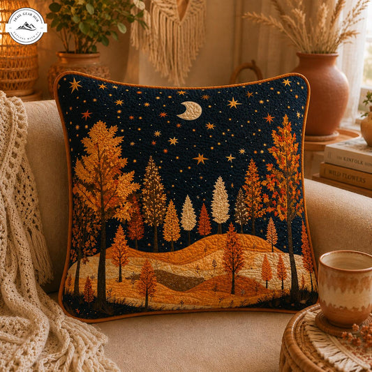 Autumn Forest Quilted Pillow Cover TN20QLTPLC