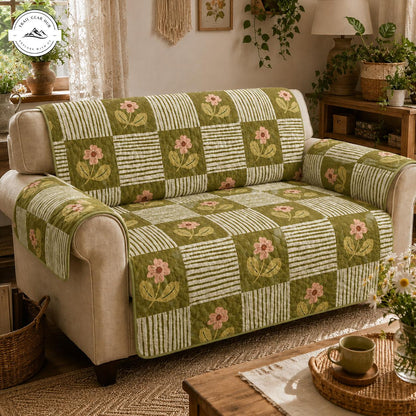 Boho Floral Quilted Seat Sofa TN48