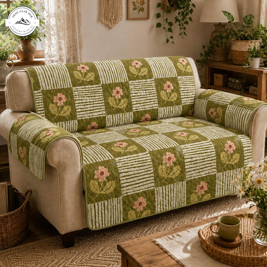Boho Floral Quilted Seat Sofa TN48